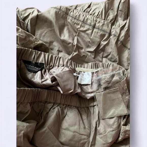 Japanese Voi·e·noi Fairy core Lace Tiered Skirt Tan brown - Picture 7 of 14